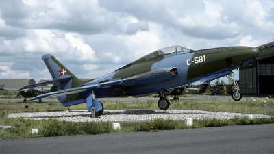 Photo ID 174967 by Joop de Groot. Denmark Air Force Republic RF 84F Thunderflash, C 581