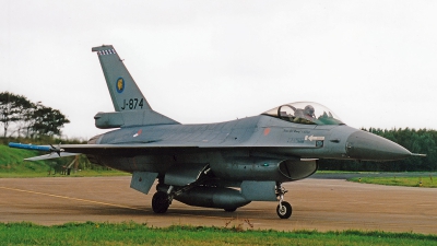 Photo ID 188534 by Jan Eenling. Netherlands Air Force General Dynamics F 16A Fighting Falcon, J 874