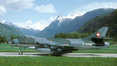 Photo ID 25106 by Joop de Groot. Switzerland Air Force Hawker Hunter F58, J 4086