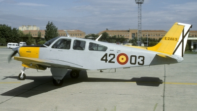 Photo ID 282699 by Joop de Groot. Spain Air Force Beech E 24A Bonanza F33C, E 24A 3