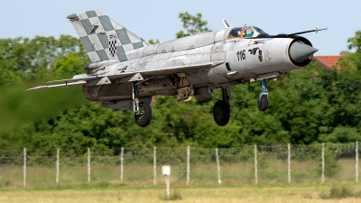 Photo ID 283525 by Ron Kellenaers. Croatia Air Force Mikoyan Gurevich MiG 21bisD, 116
