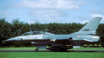 Photo ID 34992 by Joop de Groot. Netherlands Air Force General Dynamics F 16B Fighting Falcon, J 885