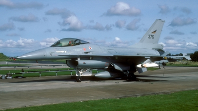 Photo ID 41967 by Joop de Groot. Norway Air Force General Dynamics F 16A Fighting Falcon, 276