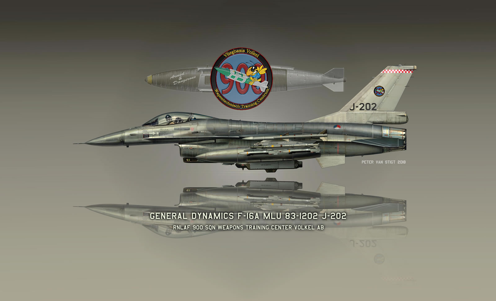 RNLAF Weapons Training Center J-202 F-16 Profile