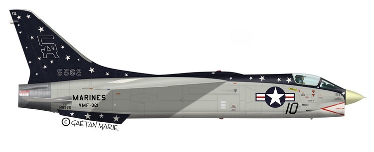 USMC F-8K, VMF-321, Andrews AFB, 1972
