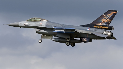 Photo ID 80657 by Niels Roman / VORTEX-images. Netherlands Air Force General Dynamics F 16AM Fighting Falcon, J 511