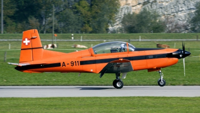 Photo ID 87427 by Joop de Groot. Switzerland Air Force Pilatus PC 7 Turbo Trainer, A 911