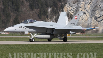 Photo ID 1156 by Andrew Chaplin. Switzerland Air Force McDonnell Douglas F A 18C Hornet, J 5012