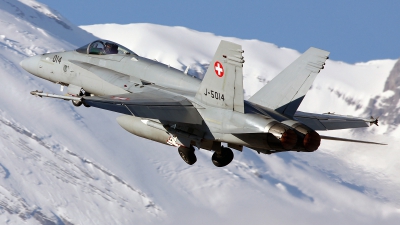 Photo ID 91241 by Robin Coenders / VORTEX-images. Switzerland Air Force McDonnell Douglas F A 18C Hornet, J 5014