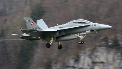 Photo ID 97042 by Paul Newbold. Switzerland Air Force McDonnell Douglas F A 18D Hornet, J 5233