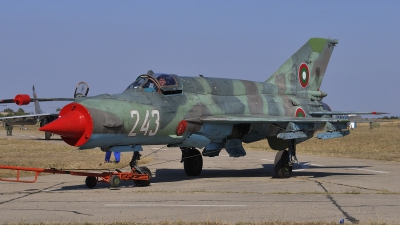 Photo ID 103612 by Peter Terlouw. Bulgaria Air Force Mikoyan Gurevich MiG 21bis, 243