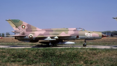 Photo ID 13425 by Chris Lofting. Bulgaria Air Force Mikoyan Gurevich MiG 21bis LASUR, 561