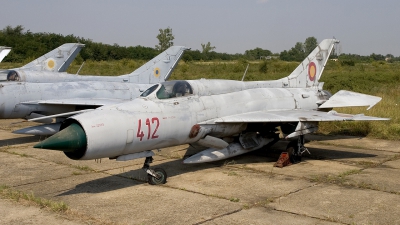 Photo ID 13436 by Chris Lofting. Romania Air Force Mikoyan Gurevich MiG 21PF, 412