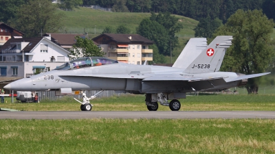 Photo ID 107084 by Andreas Weber. Switzerland Air Force McDonnell Douglas F A 18D Hornet, J 5238