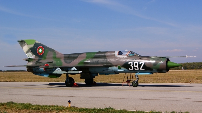 Photo ID 107768 by Lukas Kinneswenger. Bulgaria Air Force Mikoyan Gurevich MiG 21bis, 392