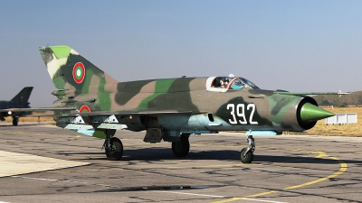 Photo ID 107803 by Stamatis Alipasalis. Bulgaria Air Force Mikoyan Gurevich MiG 21bis, 392