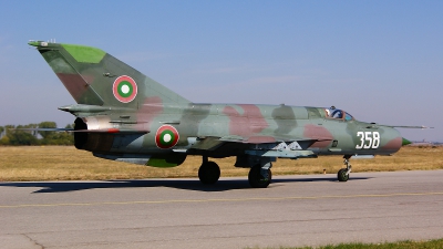 Photo ID 107804 by Lukas Kinneswenger. Bulgaria Air Force Mikoyan Gurevich MiG 21bis SAU, 358