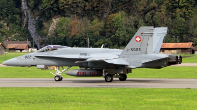 Photo ID 108912 by Chris Albutt. Switzerland Air Force McDonnell Douglas F A 18C Hornet, J 5022