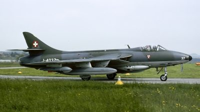 Photo ID 109026 by Joop de Groot. Switzerland Air Force Hawker Hunter F58, J 4037