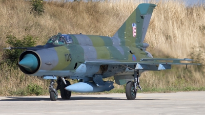 Photo ID 111551 by Chris Lofting. Croatia Air Force Mikoyan Gurevich MiG 21bisD, 108