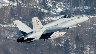 Photo ID 114070 by Martin Thoeni - Powerplanes. Switzerland Air Force McDonnell Douglas F A 18C Hornet, J 5022