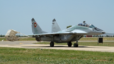 Photo ID 116507 by Thomas Ziegler - Aviation-Media. Bulgaria Air Force Mikoyan Gurevich MiG 29UB 9 51, 14