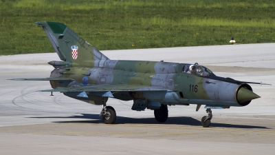Photo ID 118127 by Chris Lofting. Croatia Air Force Mikoyan Gurevich MiG 21bisD, 116