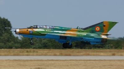 Photo ID 125455 by Lukas Kinneswenger. Romania Air Force Mikoyan Gurevich MiG 21UM Lancer B, 176
