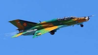 Photo ID 125645 by Lukas Kinneswenger. Romania Air Force Mikoyan Gurevich MiG 21UM Lancer B, 176