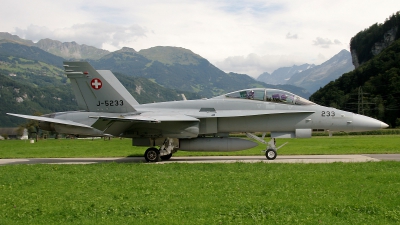 Photo ID 126026 by Coert van Breda. Switzerland Air Force McDonnell Douglas F A 18D Hornet, J 5233