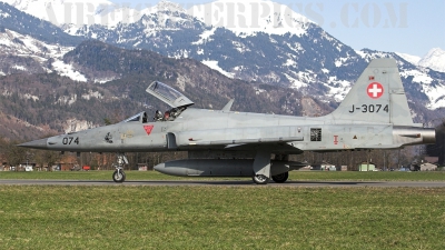 Photo ID 165 by James Shelbourn. Switzerland Air Force Northrop F 5E Tiger II, J 3074