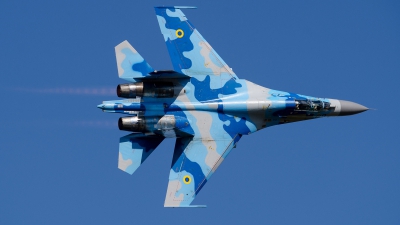 Photo ID 127924 by Peter Seidel. Ukraine Air Force Sukhoi Su 27UB,  