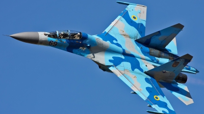 Photo ID 128243 by Jan Suchanek. Ukraine Air Force Sukhoi Su 27UB,  