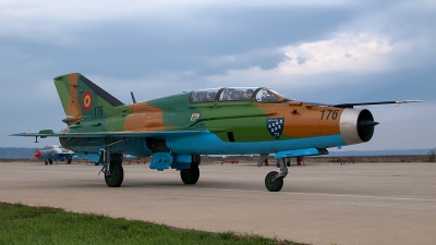 Photo ID 129279 by Petru DIMOFF. Romania Air Force Mikoyan Gurevich MiG 21UM Lancer B, 176