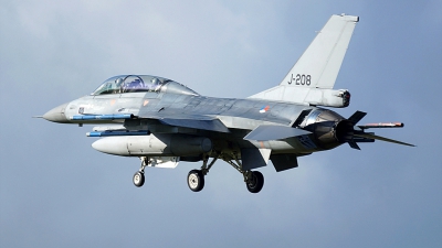 Photo ID 130243 by rob martaré. Netherlands Air Force General Dynamics F 16BM Fighting Falcon, J 208