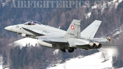 Photo ID 172 by James Shelbourn. Switzerland Air Force McDonnell Douglas F A 18C Hornet, J 5016