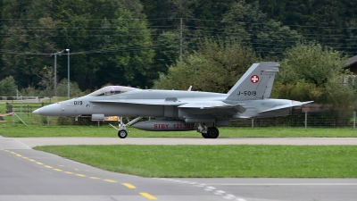 Photo ID 132502 by Martin Thoeni - Powerplanes. Switzerland Air Force McDonnell Douglas F A 18C Hornet, J 5019