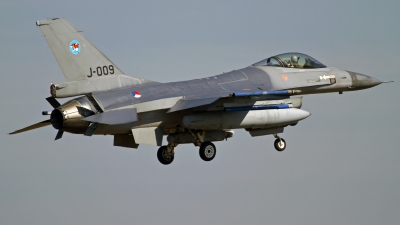 Photo ID 133624 by Niels Roman / VORTEX-images. Netherlands Air Force General Dynamics F 16AM Fighting Falcon, J 009