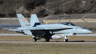 Photo ID 135552 by Martin Thoeni - Powerplanes. Switzerland Air Force McDonnell Douglas F A 18C Hornet, J 5024