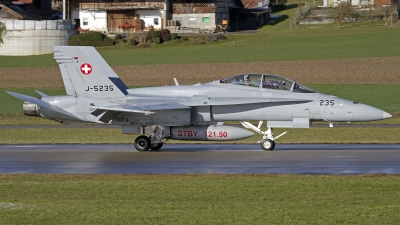 Photo ID 136080 by Niels Roman / VORTEX-images. Switzerland Air Force McDonnell Douglas F A 18D Hornet, J 5235
