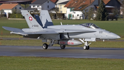 Photo ID 136079 by Niels Roman / VORTEX-images. Switzerland Air Force McDonnell Douglas F A 18C Hornet, J 5001