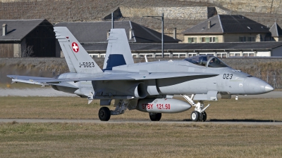 Photo ID 136814 by Niels Roman / VORTEX-images. Switzerland Air Force McDonnell Douglas F A 18C Hornet, J 5023