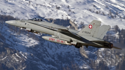 Photo ID 136791 by Niels Roman / VORTEX-images. Switzerland Air Force McDonnell Douglas F A 18C Hornet, J 5024