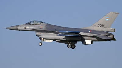Photo ID 138796 by Niels Roman / VORTEX-images. Netherlands Air Force General Dynamics F 16AM Fighting Falcon, J 009