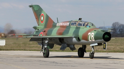 Photo ID 139283 by Stamatis Alipasalis. Bulgaria Air Force Mikoyan Gurevich MiG 21UM, 28