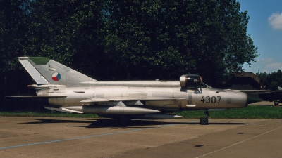 Photo ID 144976 by Jan Eenling. Czech Republic Air Force Mikoyan Gurevich MiG 21MF, 4307