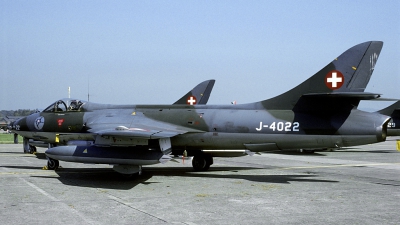 Photo ID 151576 by Joop de Groot. Switzerland Air Force Hawker Hunter F58, J 4022