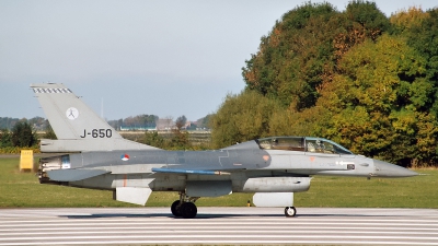 Photo ID 152281 by Jan Eenling. Netherlands Air Force General Dynamics F 16BM Fighting Falcon, J 650