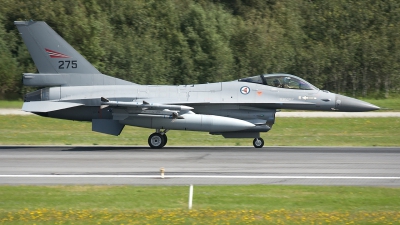 Photo ID 162893 by Jörg Pfeifer. Norway Air Force General Dynamics F 16AM Fighting Falcon, 275