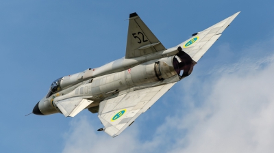 Photo ID 166076 by Sylwia Tylkowska. Private Swedish Air Force Historic Flight Saab AJS37 Viggen, SE DXN